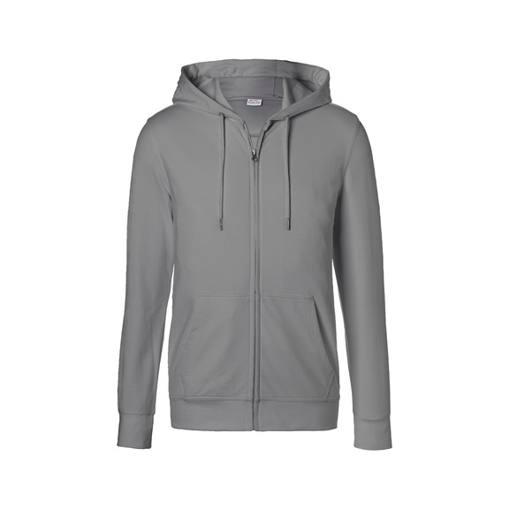 K&Uuml;BLER Hooded sweatshirt jacket, medium grey, size XS 5022 6330-95-XS - SHIRTS Hooded sweatshirt