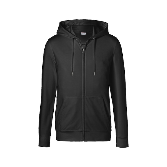 K&Uuml;BLER Hooded sweatshirt jacket, black, size XS 5022 6330-99-XS - SHIRTS Hooded sweatshirt