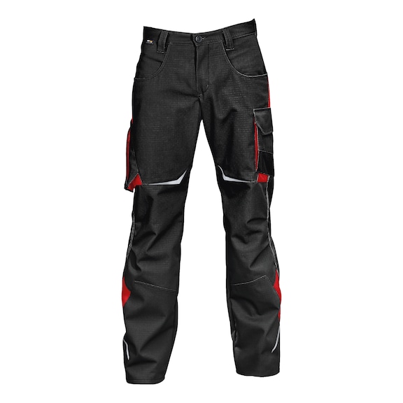 K&Uuml;BLER Trousers, black/medium red, size 44 2424 5353-9955-44 - PULSSCHLAG Trousers