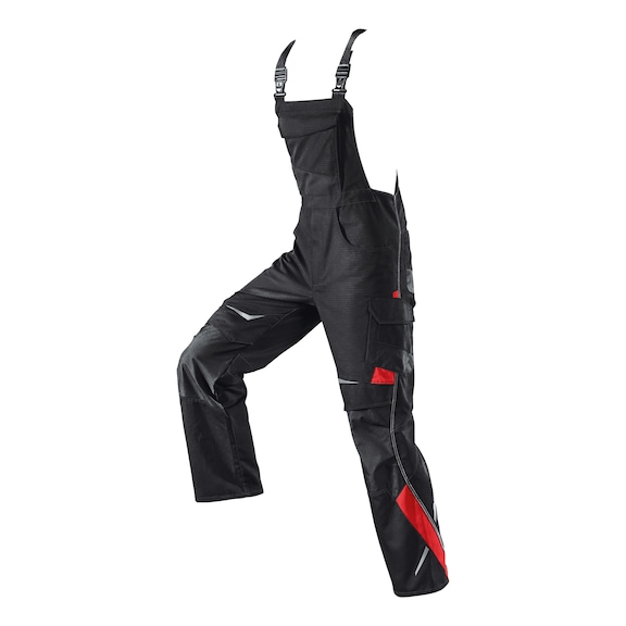 K&Uuml;BLER Latzhose schwarz/mittelrot Gr&ouml;&szlig;e 106 3324 5353-9955-106 - PULSSCHLAG Latzhose