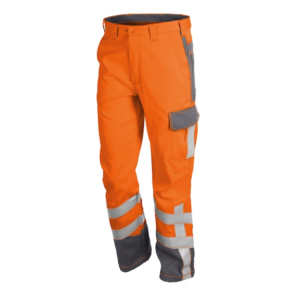 K&Uuml;BLER SAFETY 7 Trousers PPE 3 high-vis orange/anthracite Size 27 2781 8420-3797-27 - SAFETY 7 Trousers PPE 3