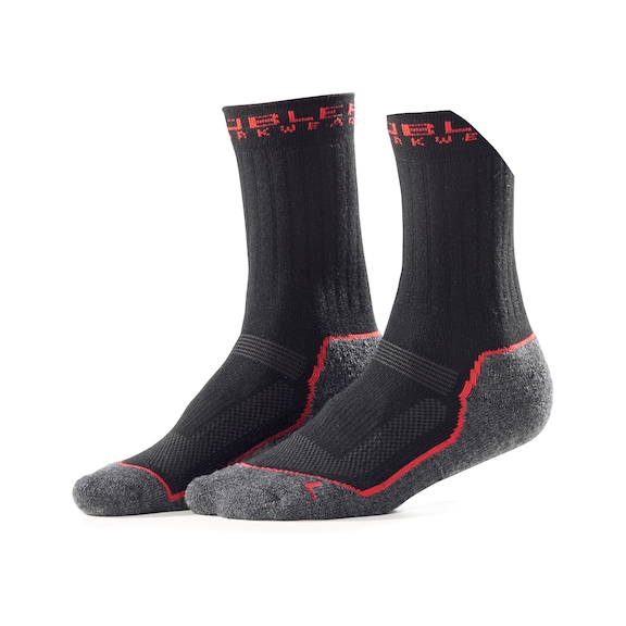 K&Uuml;BLER Functional socks, twin pack, black/anthracite, sizes 40–43 8015 9316-9997-40-43 - Functional socks, twin pack