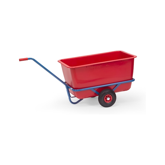FETRA Hand cart with plastic tub, load capacity 200 kg, loading platform 750 x 425 mm - Hand cart with plastic tub and solid rubber tyres
