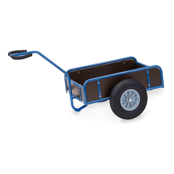 FETRA Hand cart with 4 panels, load capacity 400 kg, loading platform 845 x 545 mm - Hand cart with 4 panels and solid rubber tyres