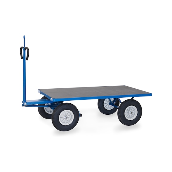 FETRA Hand cart 6405PZ, load capacity 750 kg, load area 1,600 x 900 mm - D&uuml;z yataklı el arabası, 2 dingilli, &ccedil;eki halkalı