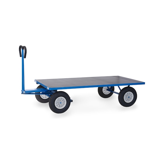 FETRA Hand cart 6405P, load area 2,000x1,000 mm, with platform - Char &agrave; bras &agrave; 2 essieux