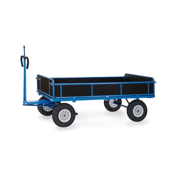 FETRA Hand cart 6456 PZ, load capacity 750 kg, load area 1,940 x 940 mm - Char &agrave; bras, 2 essieux