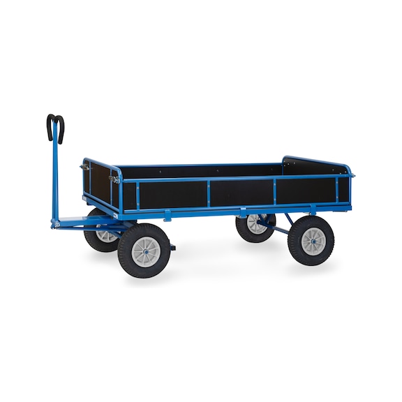 FETRA Hand cart 6456P, load area 1,940x940 mm, with side panels - Flat-bed hand truck, 2-axle
