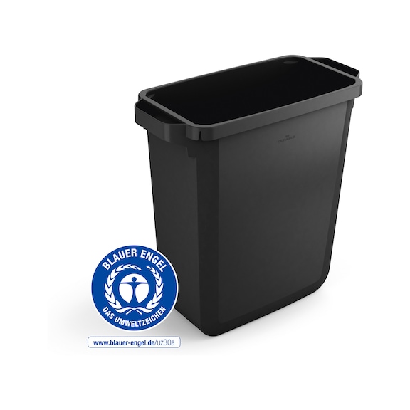 DURABLE DURABIN (R) ECO 60 l black bin without lid - DURABIN (R) ECO 60 lter waste bin