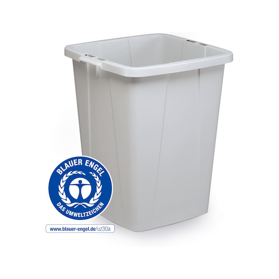 DURABLE DURABIN (R) ECO 90 l grey bin without lid - DURABIN (R) ECO 90 lter waste bin