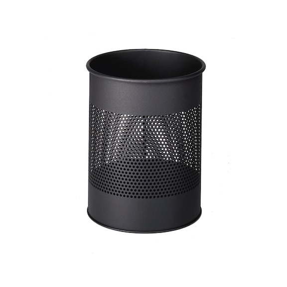 DURABLE Perforated metal wastepaper bin, 15 l, anthracite - Metal wastepaper bin