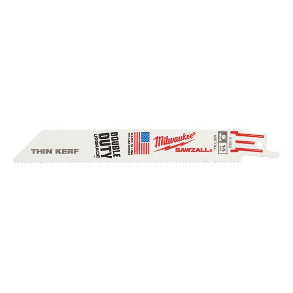 MILWAUKEE S&auml;bels&auml;gebl&auml;tter Metall THIN KERF 48475182 - S&auml;geblatt f&uuml;r S&auml;bels&auml;ge