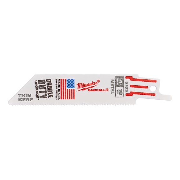 MILWAUKEE S&auml;bels&auml;gebl&auml;tter Metall THIN KERF 48475183 - S&auml;geblatt f&uuml;r S&auml;bels&auml;ge