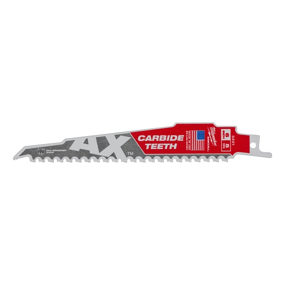MILWAUKEE S&auml;bels&auml;gebl&auml;tter Holz mit N&auml;geln: Heavy Duty AX(TM) HM-best&uuml;ckte 48475521 - S&auml;geblatt f&uuml;r S&auml;bels&auml;ge