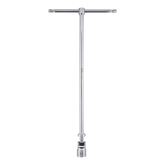 MILWAUKEE Steckschl&uuml;ssel T-Gelenkschl&uuml;ssel mit schwenkbarem 24 mm 4932492692 - Schwenkkopf-Schraubenschl&uuml;ssel