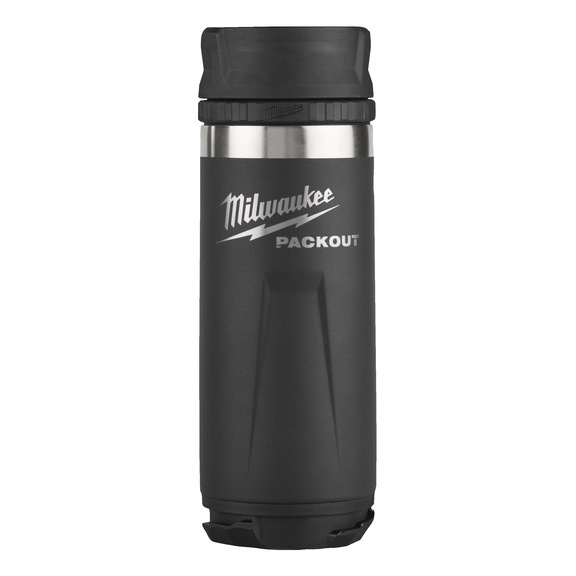 MILWAUKEE Isolierbecher PACKOUT(TM) 530 ml mit Trinkdeckel, schwarz 4932493474 - Becher (Kunststoff, Packmittel, nicht spezifiziert)
