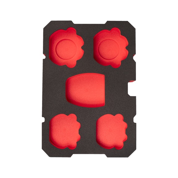 MILWAUKEE Schaumstoffeinsatz Leere 4x Ringbacke und RJ-Adapter 4932498248 - Trennschleifer Stein (elektrisch)