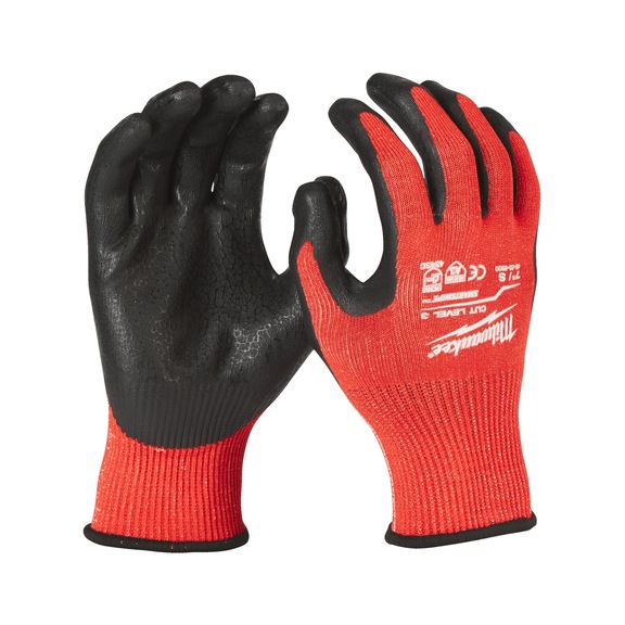 MILWAUKEE Schnittschutzhandschuhe Klasse C - 9/L - 1 Paar 4932498521 - F&uuml;nffingerhandschuhe