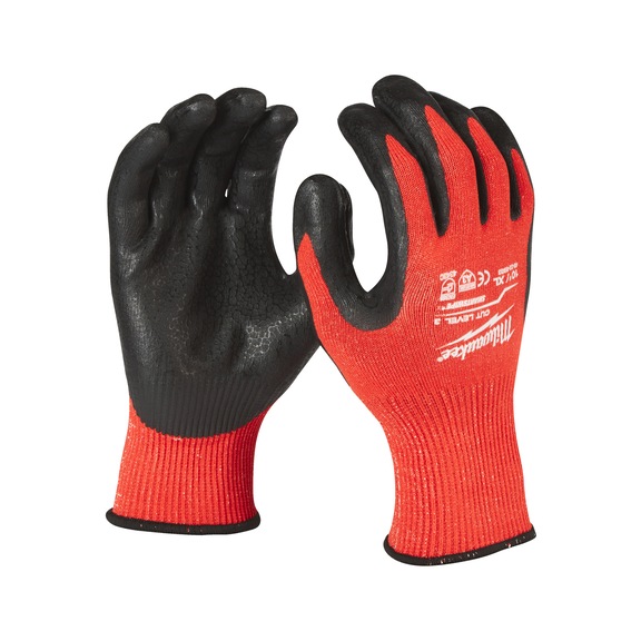 MILWAUKEE Schnittschutzhandschuhe Klasse C - 11/XXL - 1 Paar 4932498523 - F&uuml;nffingerhandschuhe