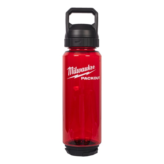 MILWAUKEE Kunststoffflasche PACKOUT(TM) 1005 ml mit Trinkdeckel, rot 4932498637 - Trennschleifer Stein (elektrisch)