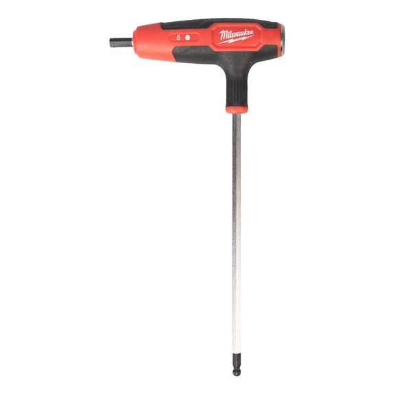 MILWAUKEE Innensechskant-T-Griff 5 mm mit Softgrip-Auflage 4932498684 - Schraubendreher, -einsatz (nicht spezifiziert)
