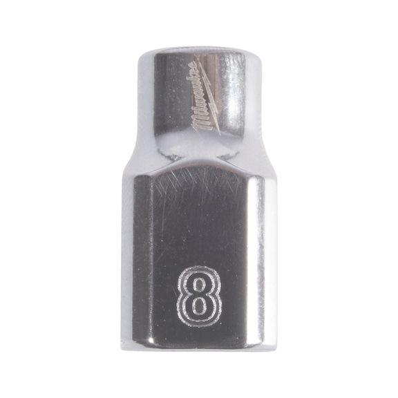 MILWAUKEE Steckschl&uuml;ssel 3/8 Zoll 12-kant, metrisch Standard - 8 mm 4932498800 - Steckschl&uuml;sseleinsatz (Metallkasten)