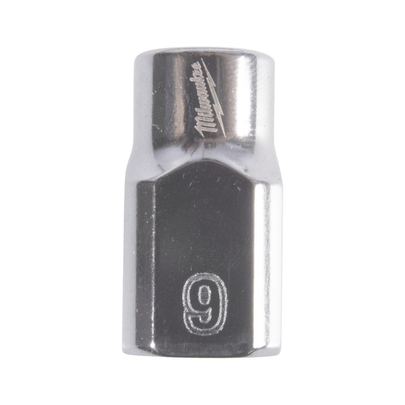 MILWAUKEE Steckschl&uuml;ssel 3/8 Zoll 12-kant, metrisch Standard - 9 mm 4932498801 - Steckschl&uuml;sseleinsatz (Metallkasten)