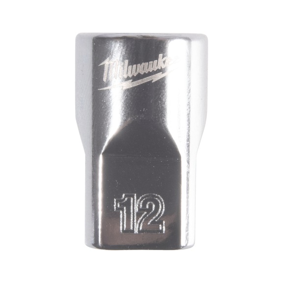 MILWAUKEE Steckschl&uuml;ssel 3/8 Zoll 12-kant, metrisch Standard - 12 mm 4932498804 - Steckschl&uuml;sseleinsatz (Metallkasten)