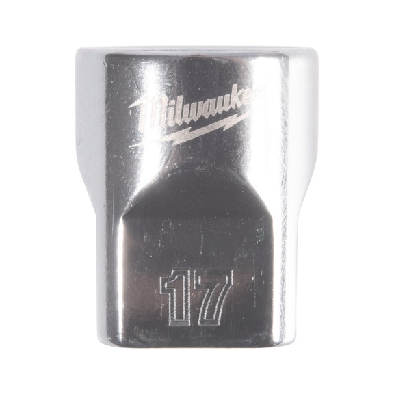 MILWAUKEE Steckschl&uuml;ssel 3/8 Zoll 12-kant, metrisch Standard - 17 mm 4932498809 - Steckschl&uuml;sseleinsatz (Metallkasten)