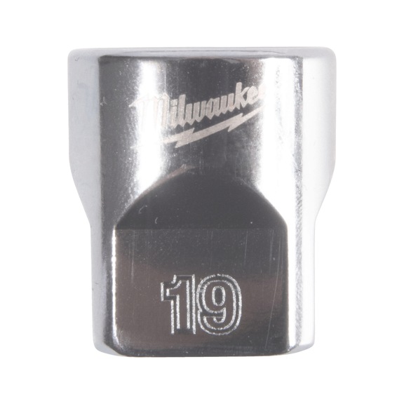 MILWAUKEE Steckschl&uuml;ssel 3/8 Zoll 12-kant, metrisch Standard - 19 mm 4932498811 - Steckschl&uuml;sseleinsatz (Metallkasten)