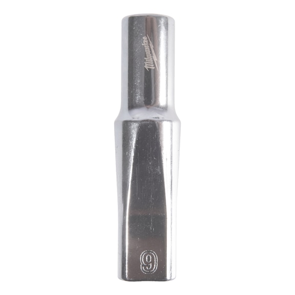MILWAUKEE Steckschl&uuml;ssel 3/8 Zoll 12-kant, metrisch, lang - 9 mm 4932498813 - Steckschl&uuml;sseleinsatz (Metallkasten)