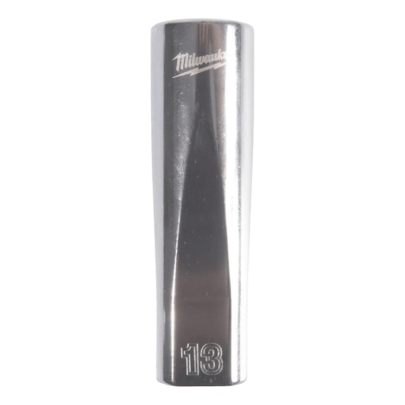 MILWAUKEE Steckschl&uuml;ssel 3/8 Zoll 12-kant, metrisch, lang - 13 mm 4932498817 - Steckschl&uuml;sseleinsatz (Metallkasten)