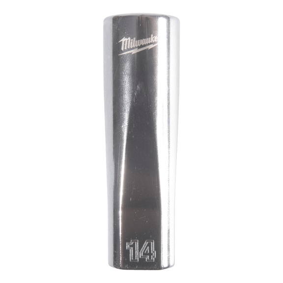 MILWAUKEE Steckschl&uuml;ssel 3/8 Zoll 12-kant, metrisch, lang - 14 mm 4932498818 - Steckschl&uuml;sseleinsatz (Metallkasten)