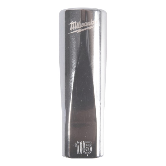 MILWAUKEE Steckschl&uuml;ssel 3/8 Zoll 12-kant, metrisch, lang - 15 mm 4932498819 - Steckschl&uuml;sseleinsatz (Metallkasten)
