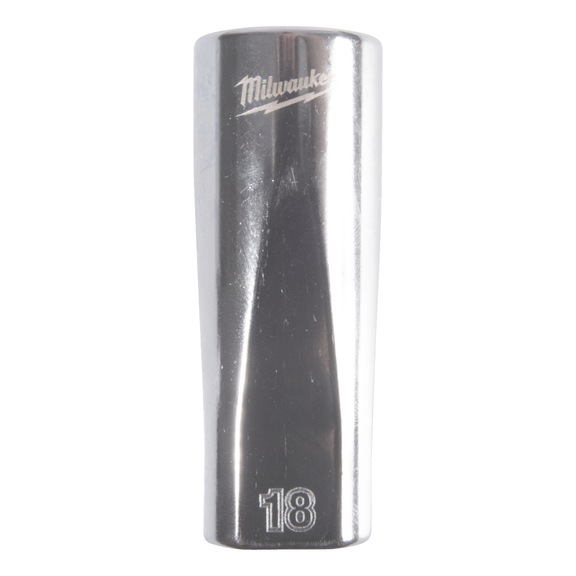 MILWAUKEE Steckschl&uuml;ssel 3/8 Zoll 12-kant, metrisch, lang - 18 mm 4932498822 - Steckschl&uuml;sseleinsatz (Metallkasten)