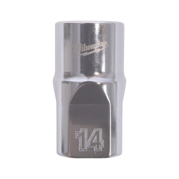 MILWAUKEE Steckschl&uuml;ssel 1/2 Zoll 12-kant, metrisch, Standard - 14 mm 4932498824 - Steckschl&uuml;sseleinsatz (Metallkasten)