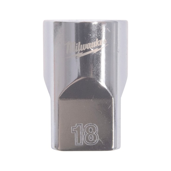 MILWAUKEE Steckschl&uuml;ssel 1/2 Zoll 12-kant, metrisch, Standard - 18 mm 4932498828 - Steckschl&uuml;sseleinsatz (Metallkasten)