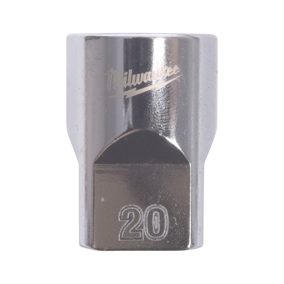 MILWAUKEE Steckschl&uuml;ssel 1/2 Zoll 12-kant, metrisch, Standard - 20 mm 4932498830 - Steckschl&uuml;sseleinsatz (Metallkasten)