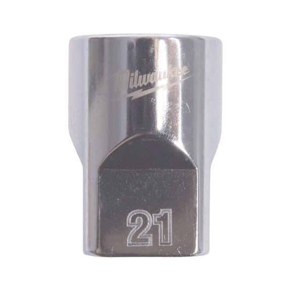 MILWAUKEE Steckschl&uuml;ssel 1/2 Zoll 12-kant, metrisch, Standard - 21 mm 4932498831 - Steckschl&uuml;sseleinsatz (Metallkasten)