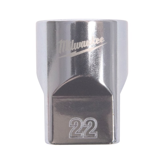 MILWAUKEE Steckschl&uuml;ssel 1/2 Zoll 12-kant, metrisch, Standard - 22 mm 4932498832 - Steckschl&uuml;sseleinsatz (Metallkasten)