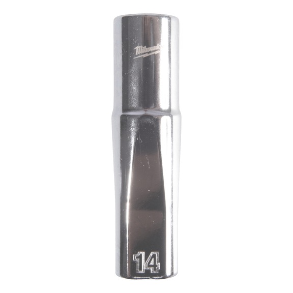 MILWAUKEE Steckschl&uuml;ssel 1/2 Zoll 12-kant, metrisch, lang - 14 mm 4932498835 - Steckschl&uuml;sseleinsatz (Metallkasten)