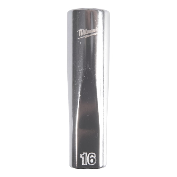 MILWAUKEE Steckschl&uuml;ssel 1/2 Zoll 12-kant, metrisch, lang - 16 mm 4932498837 - Steckschl&uuml;sseleinsatz (Metallkasten)