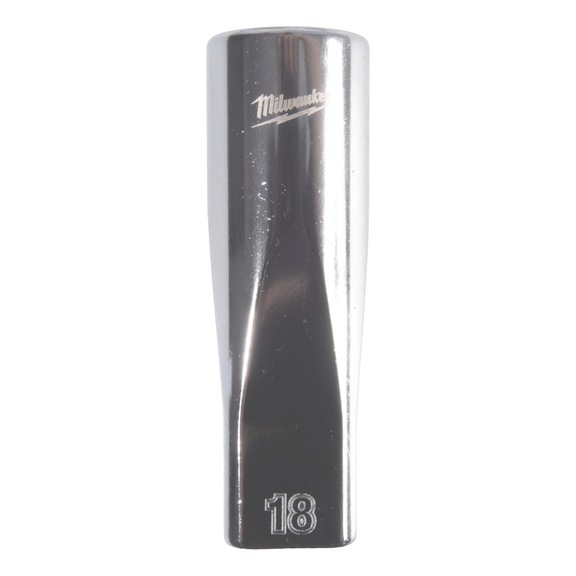 MILWAUKEE Steckschl&uuml;ssel 1/2 Zoll 12-kant, metrisch, lang - 18 mm 4932498839 - Steckschl&uuml;sseleinsatz (Metallkasten)