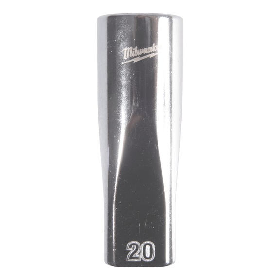 MILWAUKEE Steckschl&uuml;ssel 1/2 Zoll 12-kant, metrisch, lang - 20 mm 4932498841 - Steckschl&uuml;sseleinsatz (Metallkasten)