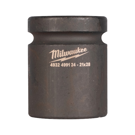 MILWAUKEE Schlagnuss SHOCKWAVE(TM) 1 Zoll vierkant 21 x 28 mm kurz 4932499124 - Trennschleifer Stein (elektrisch)