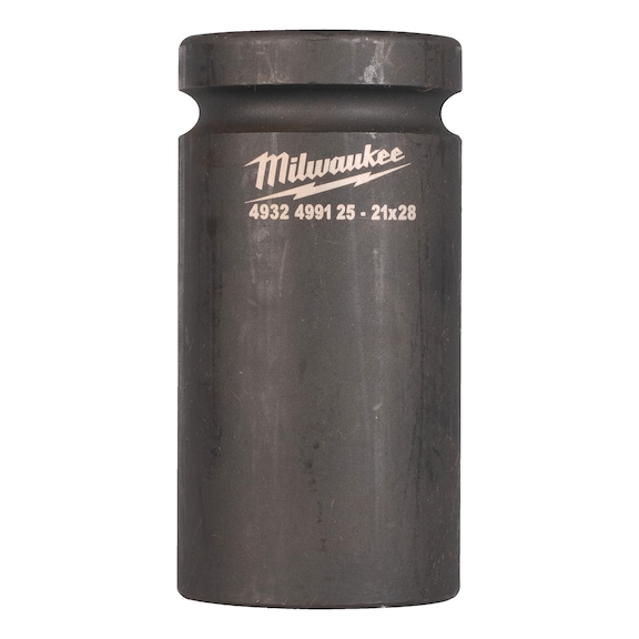 MILWAUKEE Schlagnuss SHOCKWAVE(TM) 1 Zoll vierkant 21 x 28 mm lang 4932499125 - Trennschleifer Stein (elektrisch)