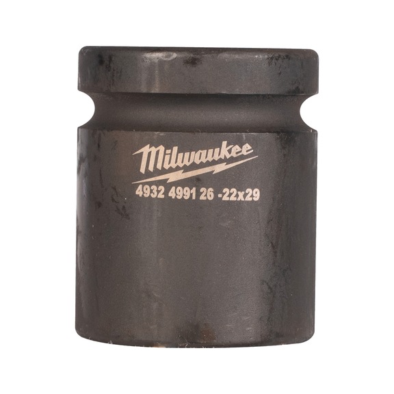 MILWAUKEE Schlagnuss SHOCKWAVE(TM) 1 Zoll vierkant 22 x 29 mm kurz 4932499126 - Trennschleifer Stein (elektrisch)
