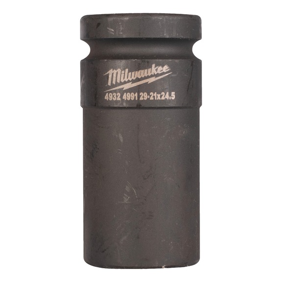MILWAUKEE Schlagnuss SHOCKWAVE(TM) 1 Zoll vierkant 21 x 24,5 mm lang 4932499129 - Trennschleifer Stein (elektrisch)