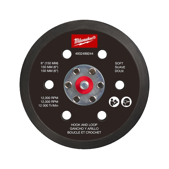 MILWAUKEE Akku-Exzenterschleifer Schleifteller f&uuml;r M12 FUEL(TM) 4932499244 - Schleifsegment, Honwerkzeug, Schleifstab, Abziehstein