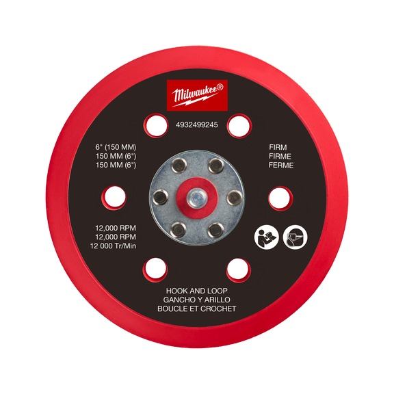 MILWAUKEE Akku-Exzenterschleifer Schleifteller f&uuml;r M12 FUEL(TM) 4932499245 - Schleifsegment, Honwerkzeug, Schleifstab, Abziehstein